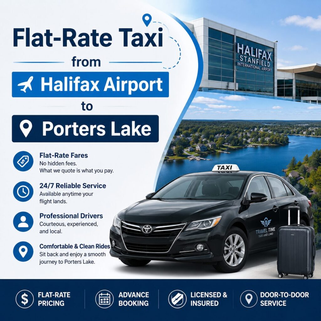 Flat-Rate Taxi from Halifax Airport to Porters Lake