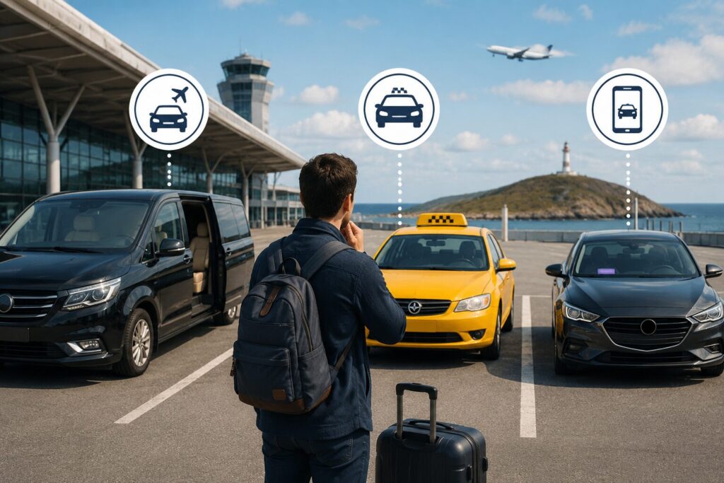 Maritime Airport Transfer vs. Taxi vs. Rideshare