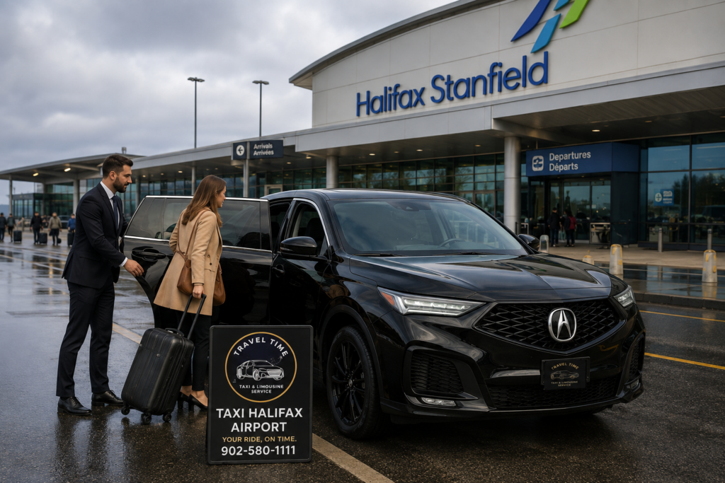 About travel time taxi halifax airport