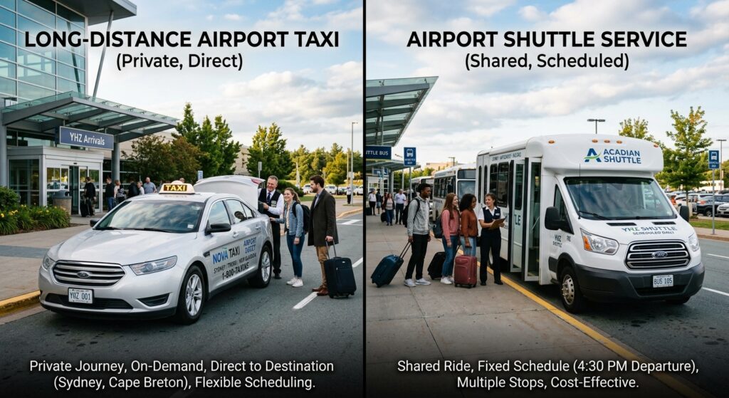 Long-Distance Airport Taxi vs. Shuttle Service in Nova Scotia